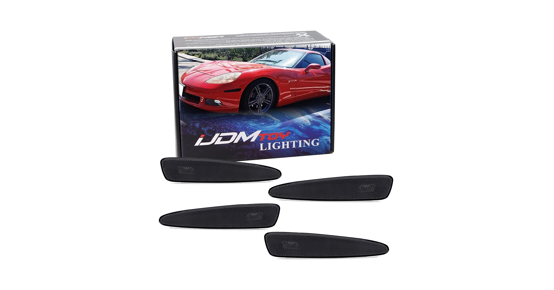 もみ消し ４枚 Amazon.com: iJDMTOY 4pc-Set Black Smoked Lens Front & Rear