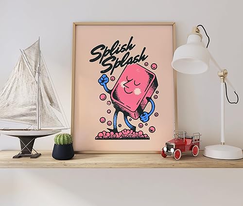 Miniatura 2 de Bathroom Wall Print, Retro Quote Wall Print, Decor Art Retro Art 90S Trendy Poster Bathroom Poster Quote Decor 90S Trendy,103