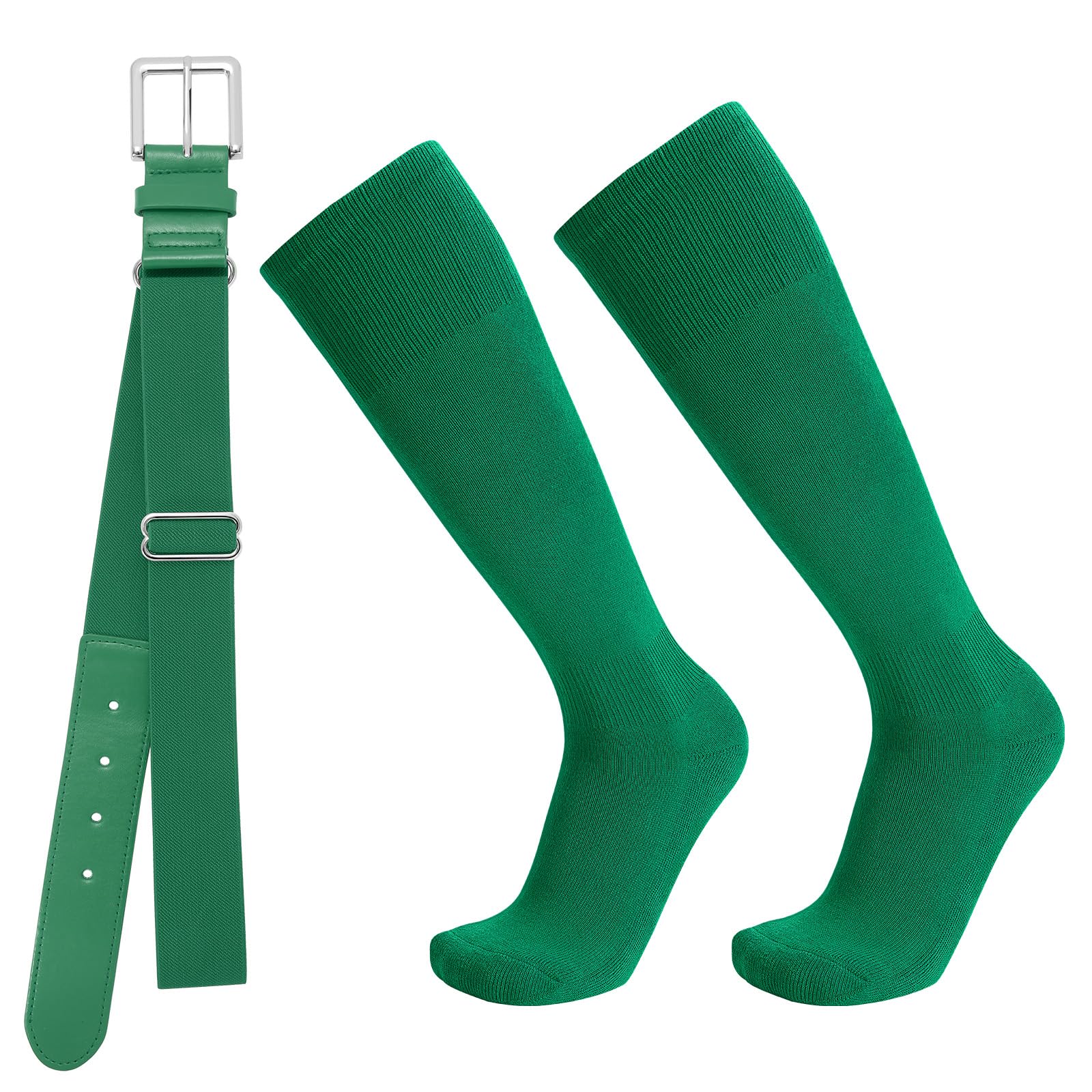 Baseball Socks and Belt Combo for Youth Adult - Softball Socks and Belt for Boys and Girls