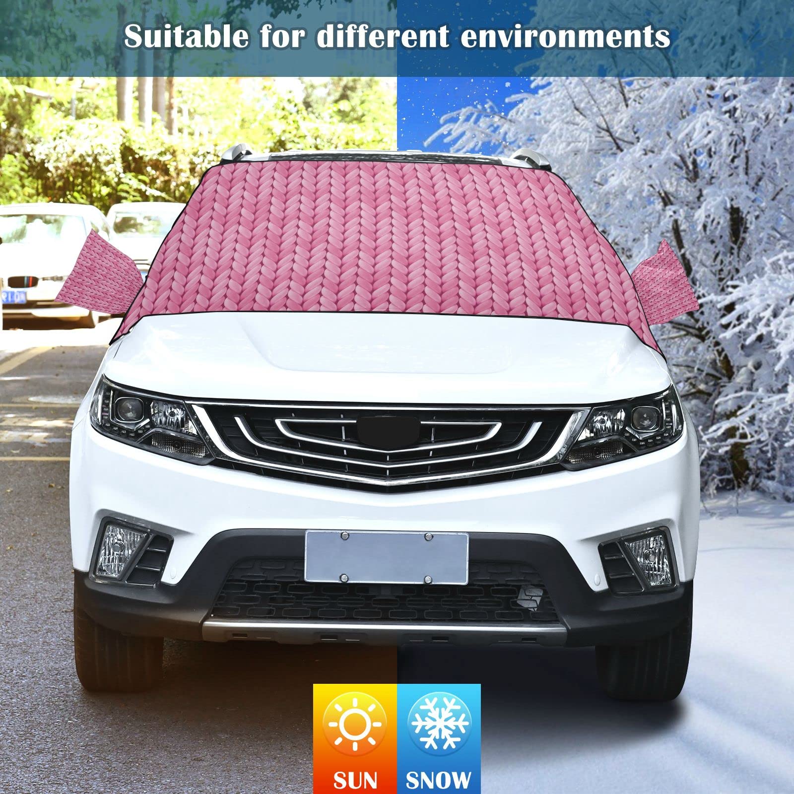 Housse De Pare-brise Universelle 70x150cm - Protection Gel Et Intempéries Pour Voiture