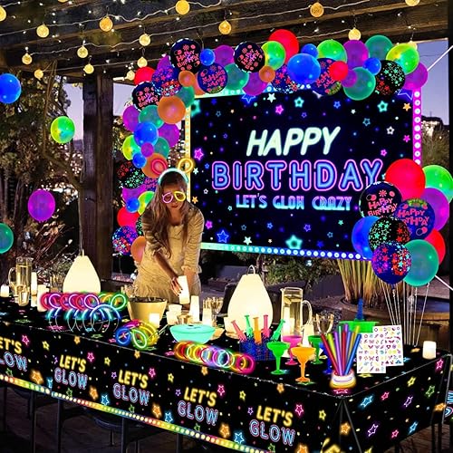 Miniatura 7 de GPRK Paquete de 4 luces negras recargables, luces negras alimentadas por batería para fiesta brillante, luz ultravioleta impermeable para pesca