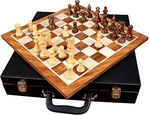 CHESSBAZAAR Chess Set Collector Wooden Staunton Chess Pieces in Sheesham Wood Solid Wooden Chessboard, Storage Box - Best Birthday Gift, Free