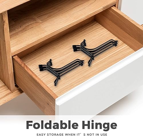 Miniatura 4 de Mocoosy Paquete de 4 soportes de caballete antideslizantes para exhibición de placa, soporte de placa de 4", para portarretratos, de hierro negro