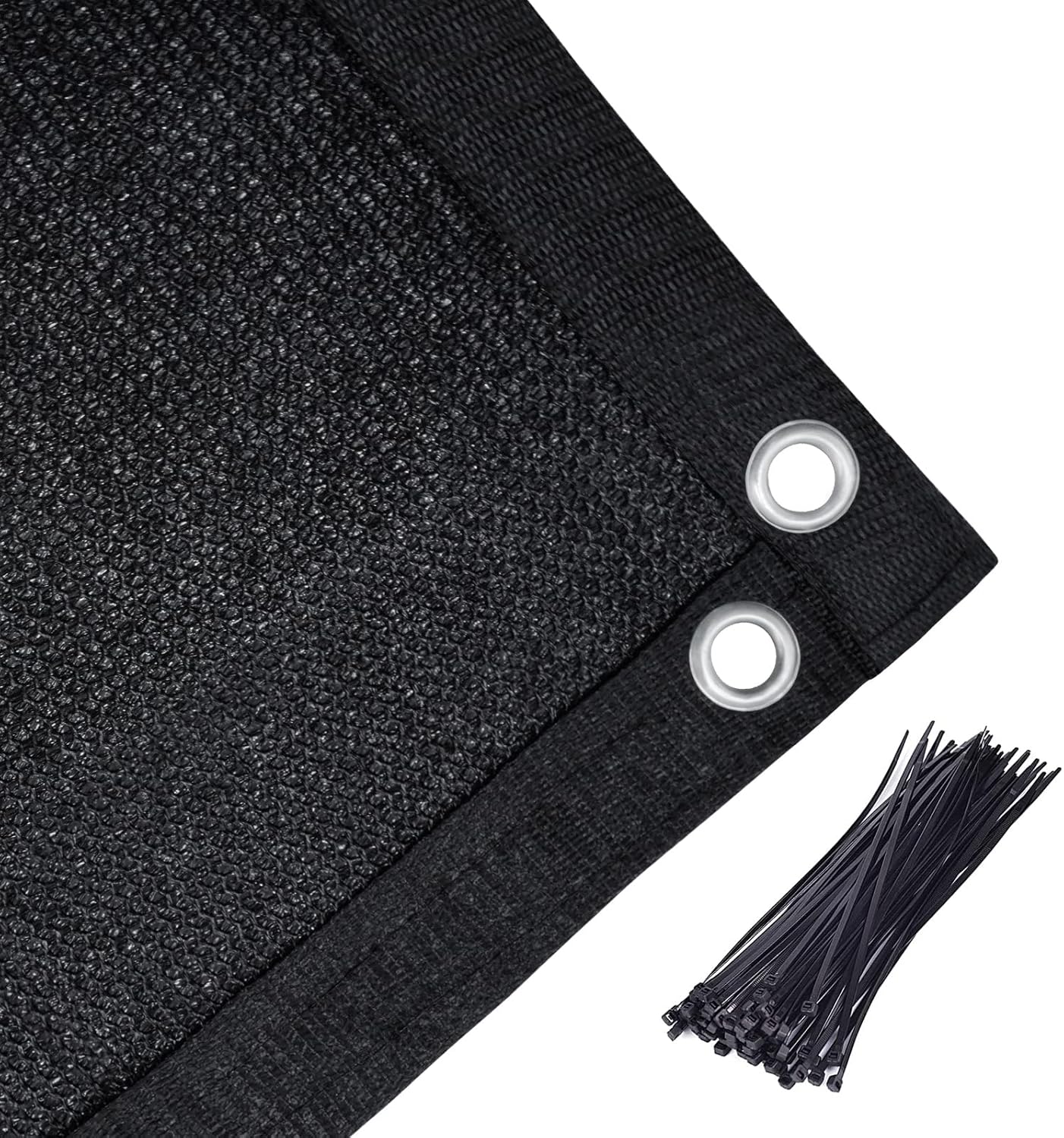 Amagenix 90 Shade Fabric 8'X 12' Black Sun Shade Cloth