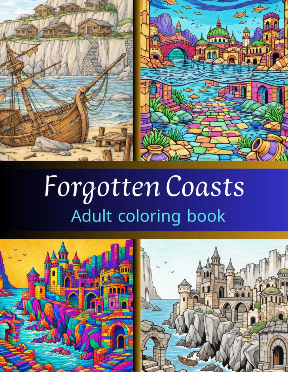 Forgotten Coasts: An Artistic Voyage Through Lost Maritime Wonders and Ancient Coastal Architecture for Adults (Lost Civilizations & Ancient Worlds)