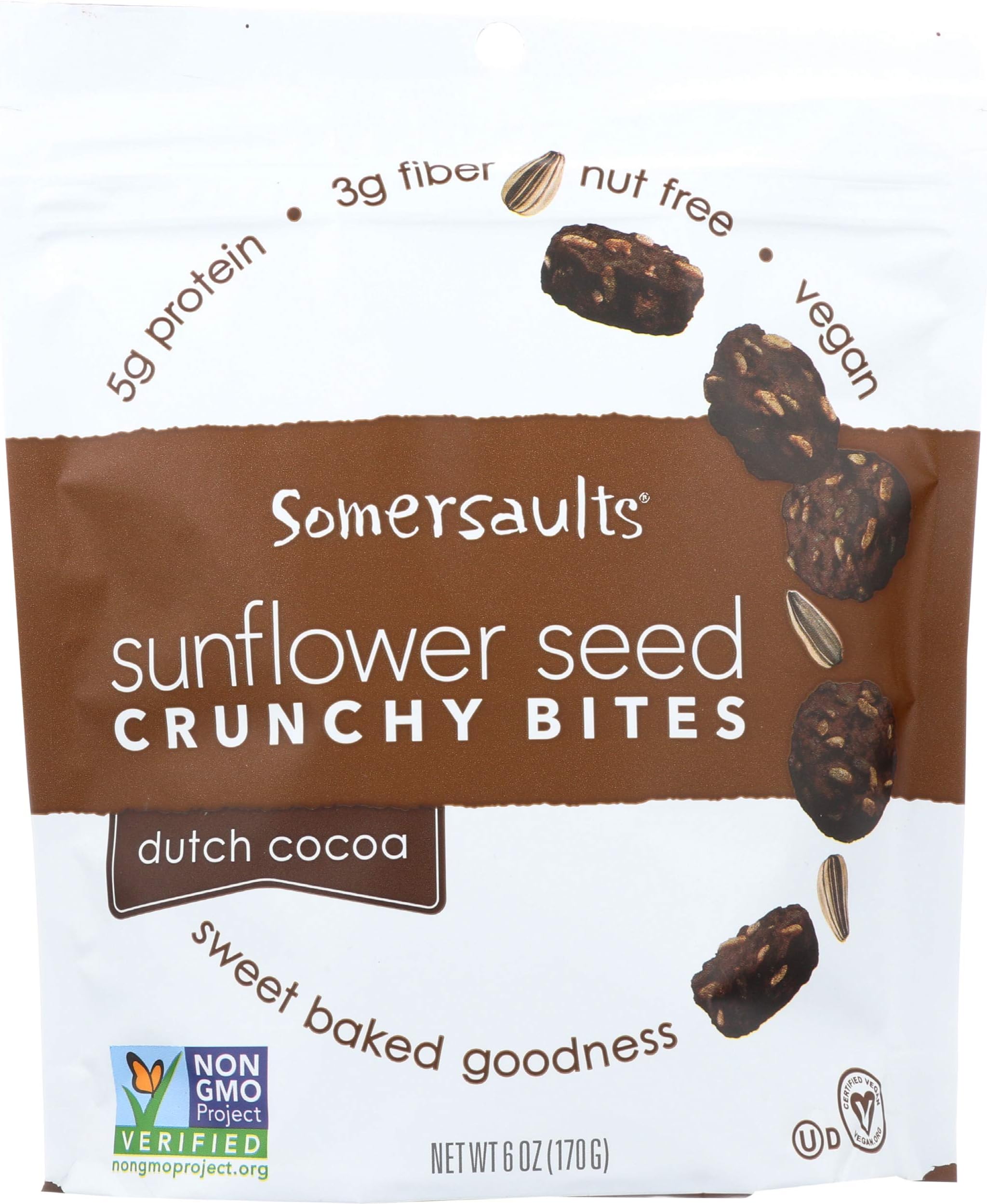 Somersaults Crunchy Nuggets, Dutch Cocoa, 6 Ounce (Pack of 6)