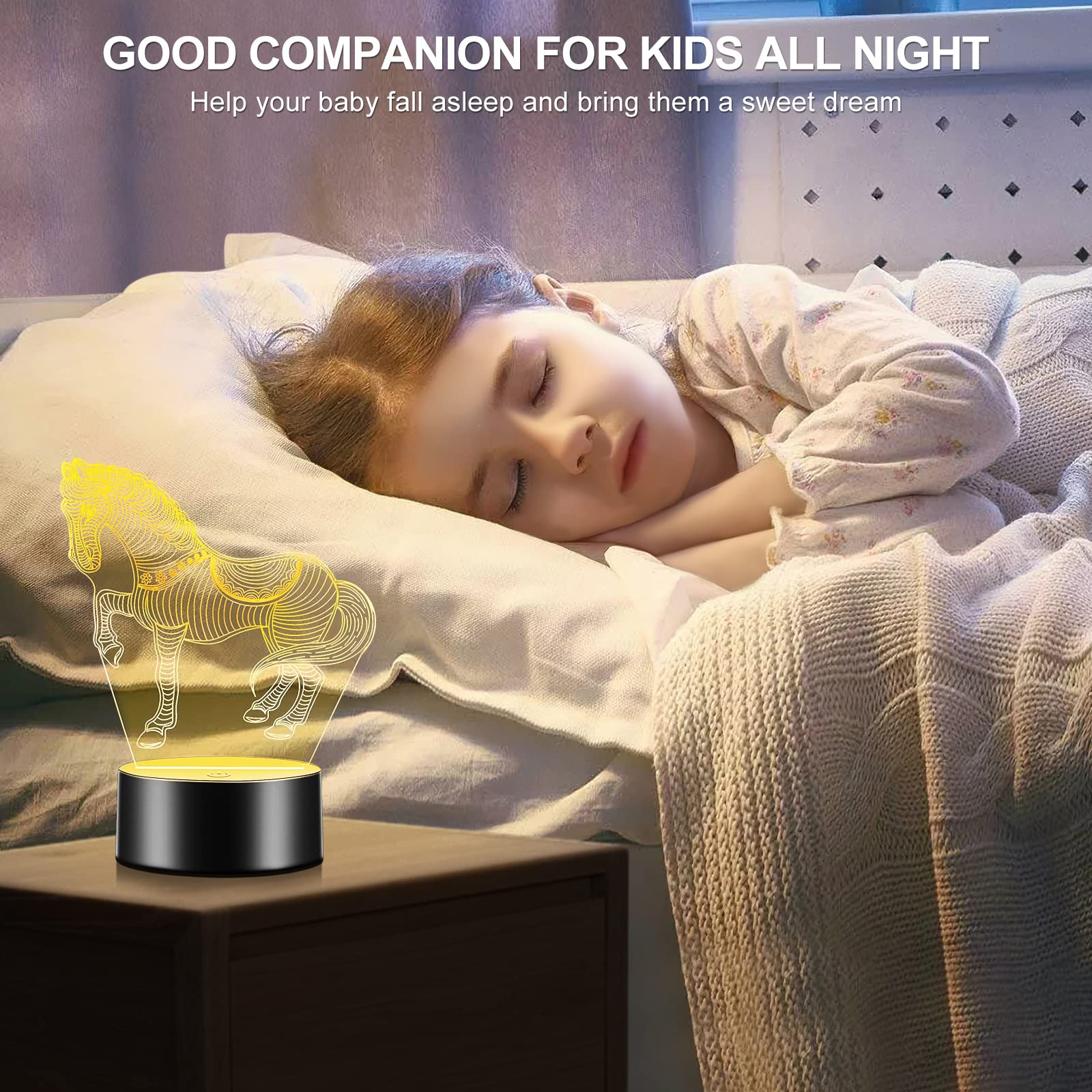 ONEVER 10Pcs Luce Notturna a Led 3D Luce Colorata Telecomando Smart Touch Luce Notturna Interruttore Sensore Portatile Base Adatta per Corridoio Camera da Letto Bagno Soggiorno