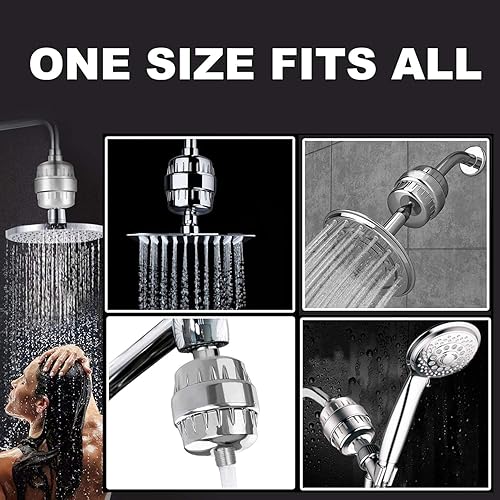 Miniatura 7 de Filtro de ducha de 32 etapas con vitamina C para agua dura, filtro de cabezal de ducha suavizante de agua con cartucho de filtro reemplazable de