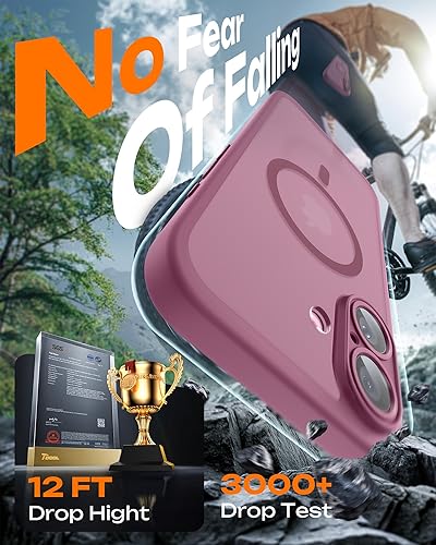 Miniatura 55 de TOCOL Funda magnética para iPhone 15 Pro Max, protección completa mejorada de la cámara, compatible con Magsafe, protección contra caídas, funda