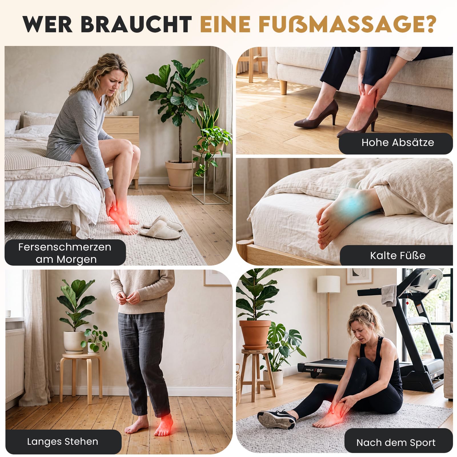 Elektrisches Fußmassagegerät,Shiatsu mit Fernbedienung, Luftkompression