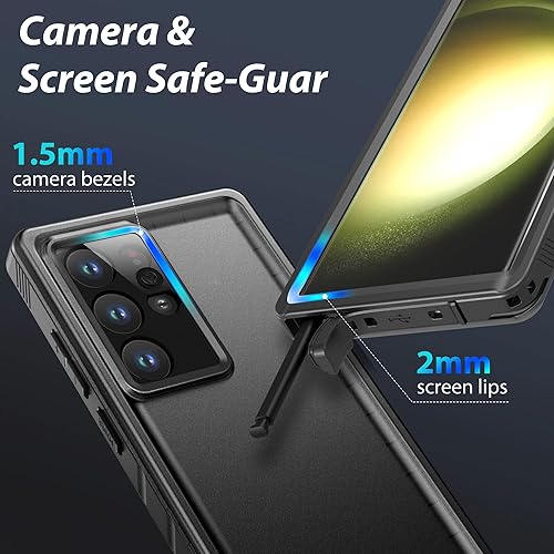 Miniatura 5 de SPORTLINK Funda impermeable para Samsung Galaxy S23 Ultra - Lente y protector de pantalla integrados IP68 bajo el agua 6.6 pies a prueba de caídas