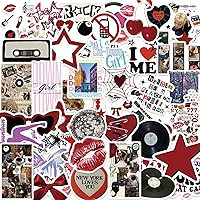 Lydosoco 50Pcs Aesthetic Downtown Girls Stickers - Trendy Y2K Waterproof Vinyl Pack for Water Bottles, Laptops, Skateboards & Teens