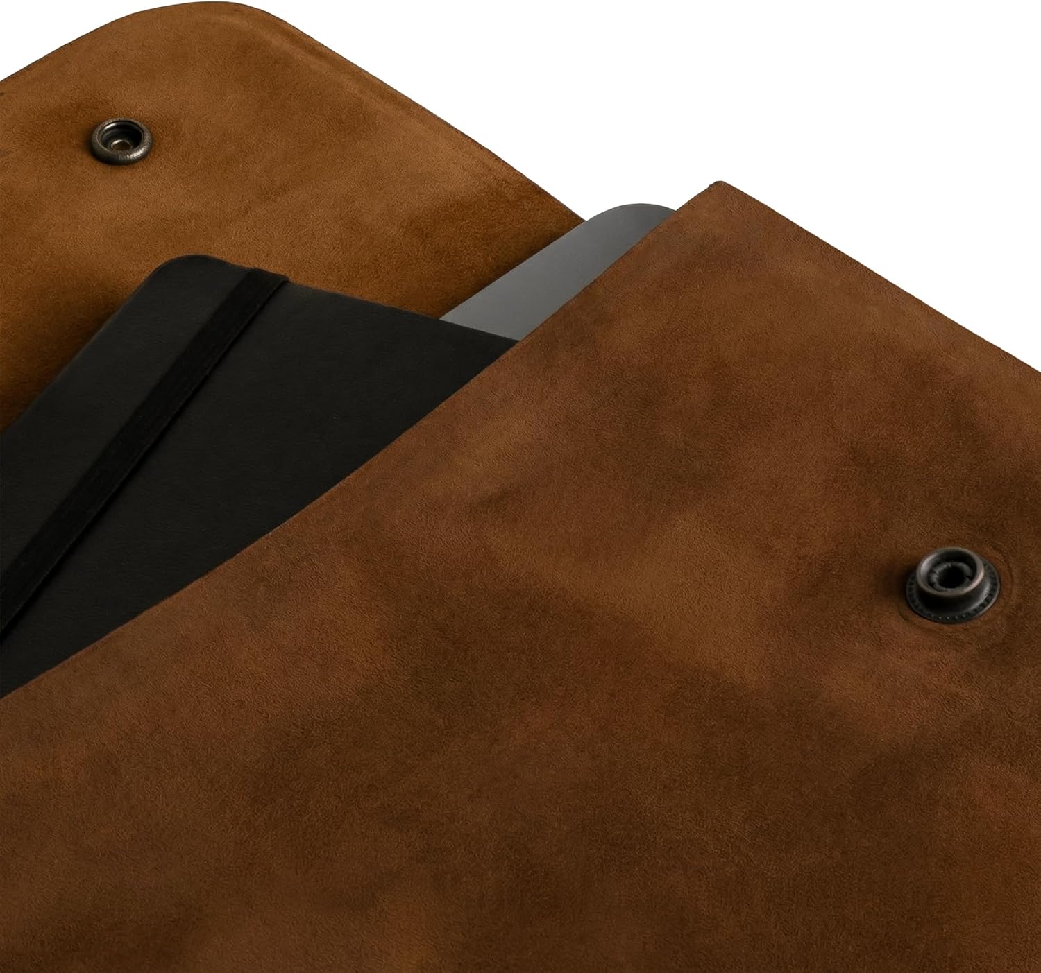 Hide & Drink, Vintage Folder Document Holder, File Case, A5 Binder, Envelope Portfolio, Pencil Pouch, Full Grain Leather, Handmade, Swayze Suede