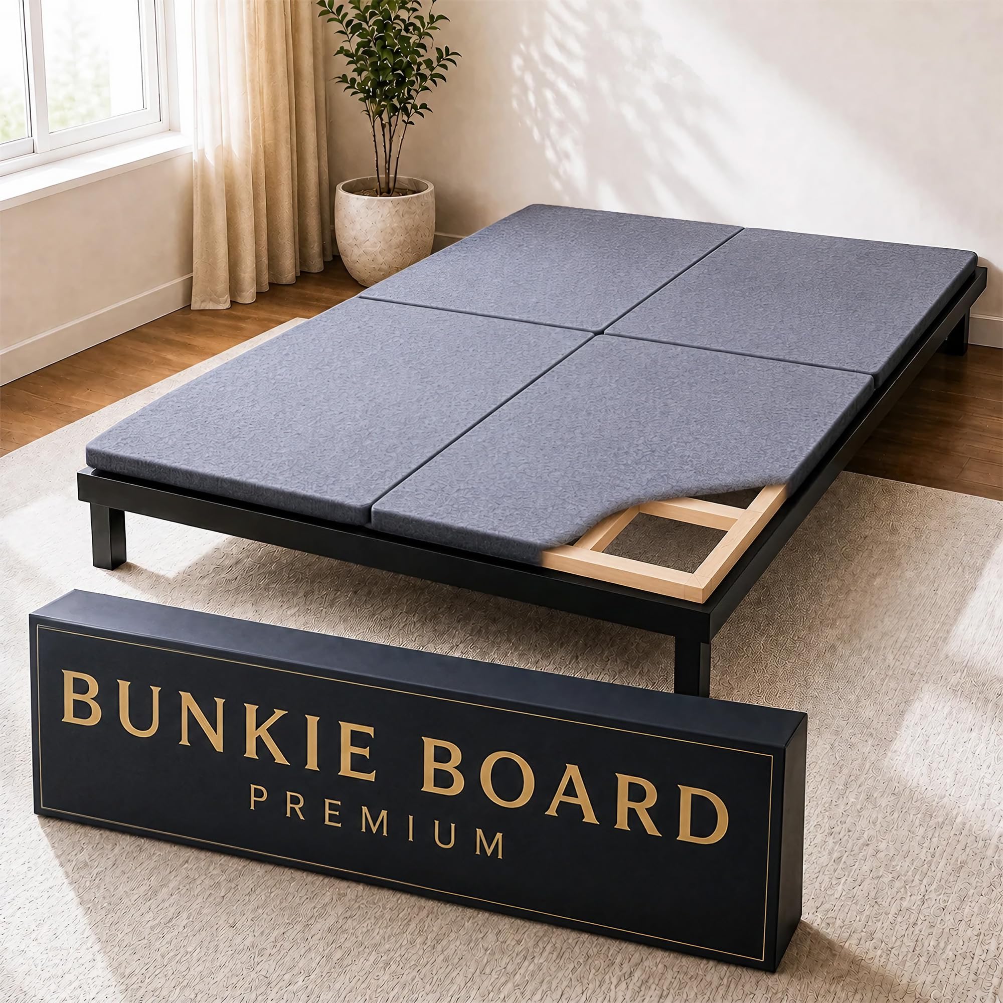 Zayton 4-Piece Split Wood Bunkie Board