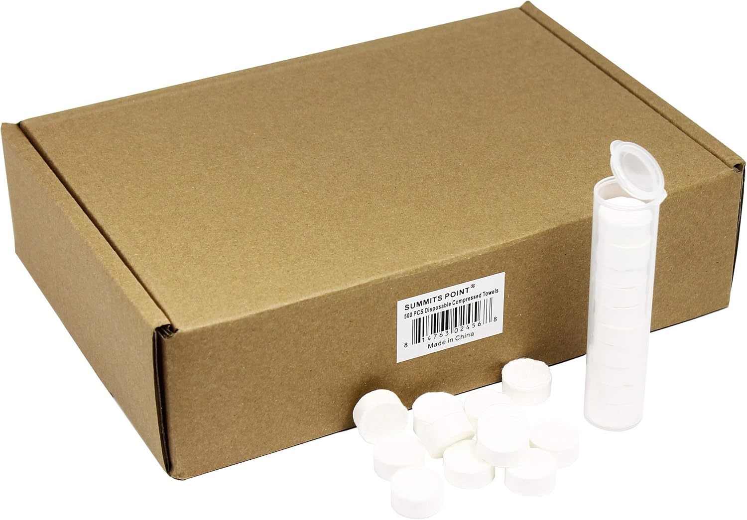 500 PCS Compressed Magic Towel, Napkin Tissue, Camping wipes, coin tissue, Disposable Just add water, Bulk Pack with Carrying Case