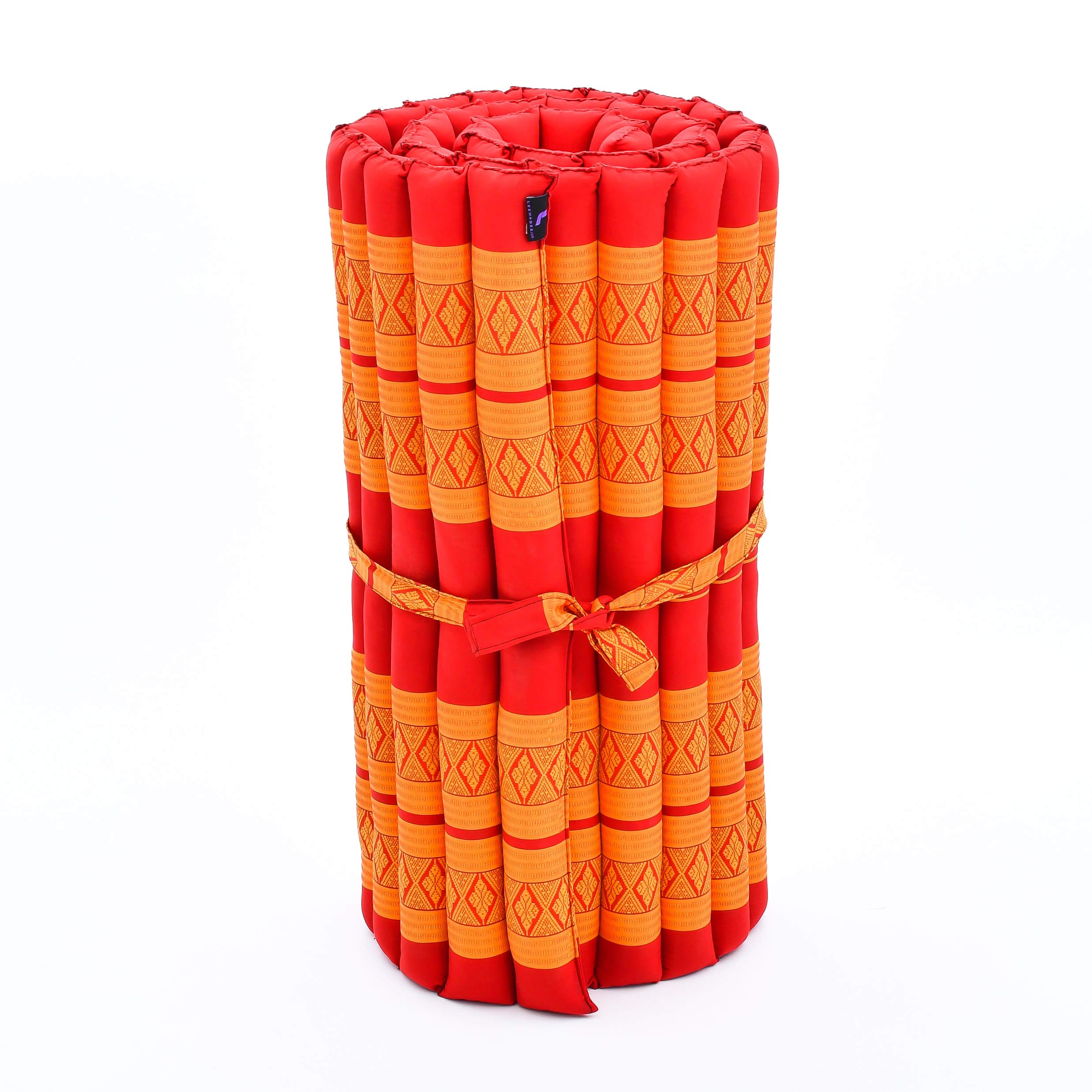 Leewadee Esterilla Thai Enrollable 190 x 70 cm Kapoc Firme | Colchoneta plegable y transpirable para dormir, yoga, meditación & masaje. De viaje, camping o como cama de invitados