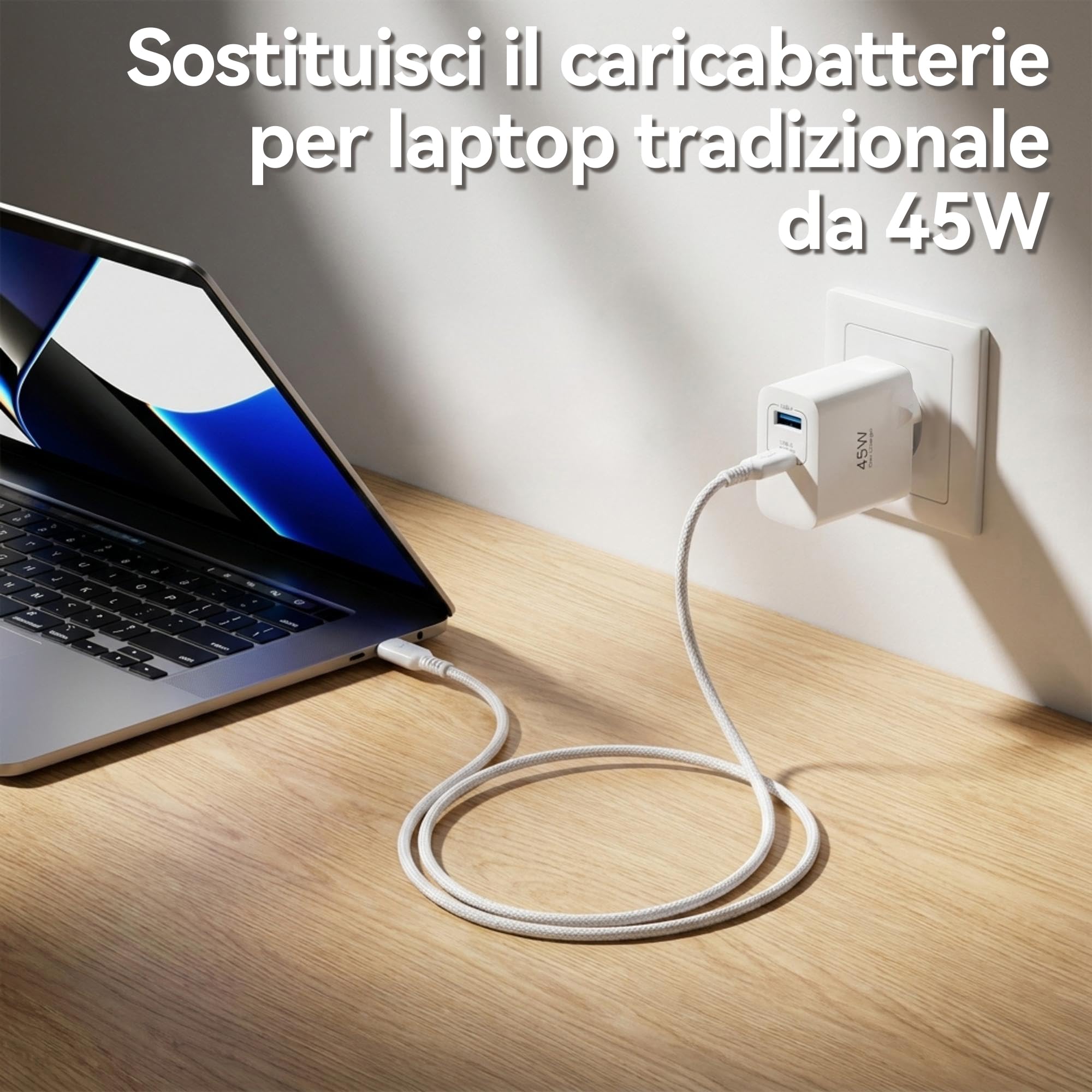 TOPADRE Confezione da 2 caricabatterie 45W con USB-C, 2 porte USB-C, ricarica rapida, PD/PPS Power Delivery, per Samsung Galaxy S25/S24/S23/S22/S21, per iPhone 17/16/15/14 Pro Max, bianco