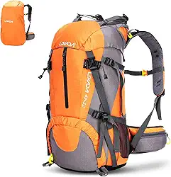 ERYUE Mochila de Escalada, 50L Resistente à Água, Desporto ao Ar Livre, Caminhadas, Camping, Viagem, Mochila com Capa de Chuva