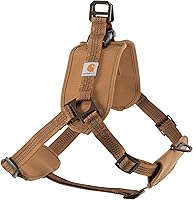Carhartt Nylon Duck No-Pull Training Dog Harness - Adjustable, Dual Leash Points, Reflective Stitching, Medium Size