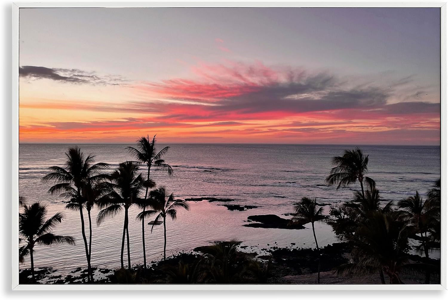 Stupell Industries Fierce Sunset View Framed Giclee Art Design by Kathy Mansfield