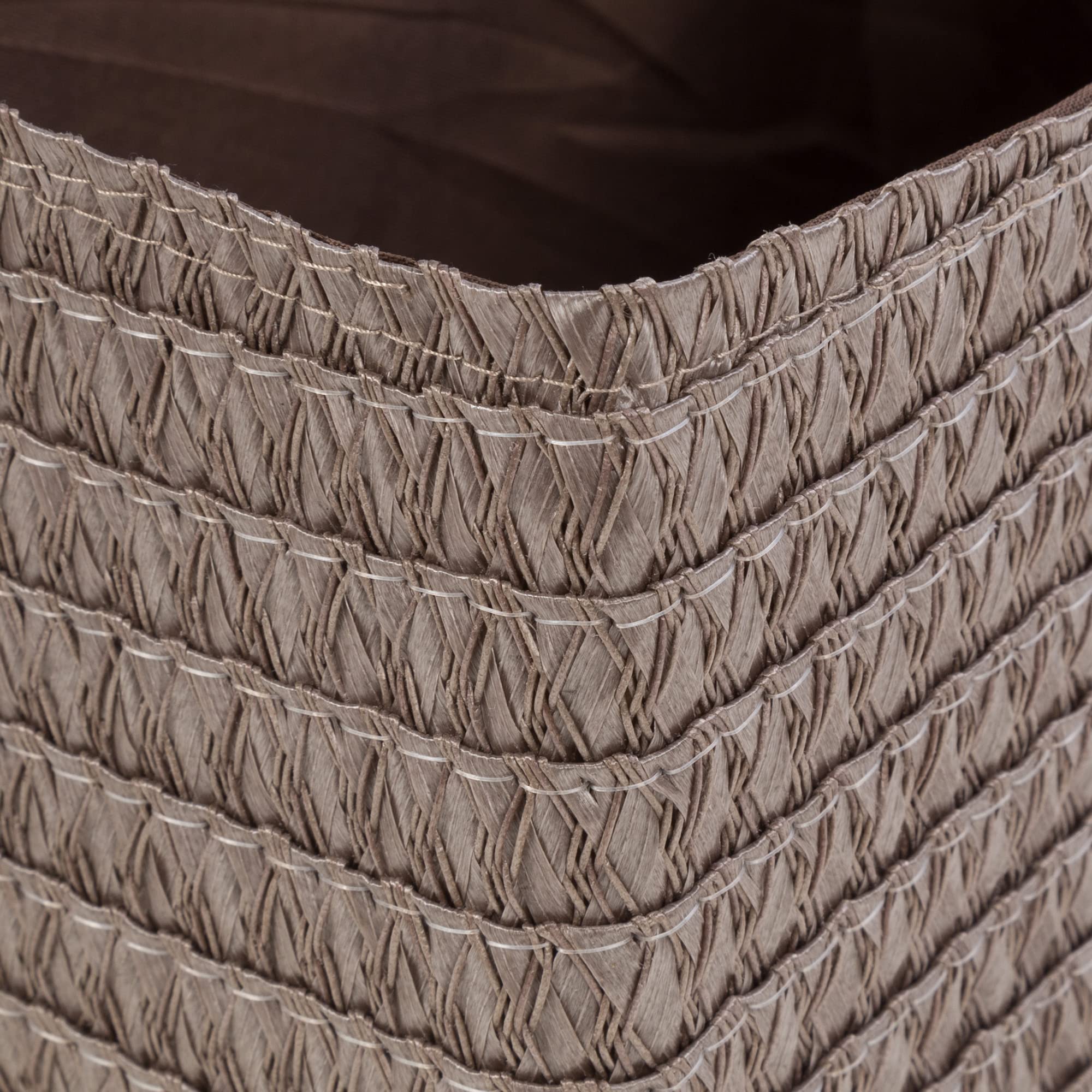 Cestino Portaoggetti Lilou Intrecciato - 23x15x12 Cm, Terracotta, Con Manici - Foto 12