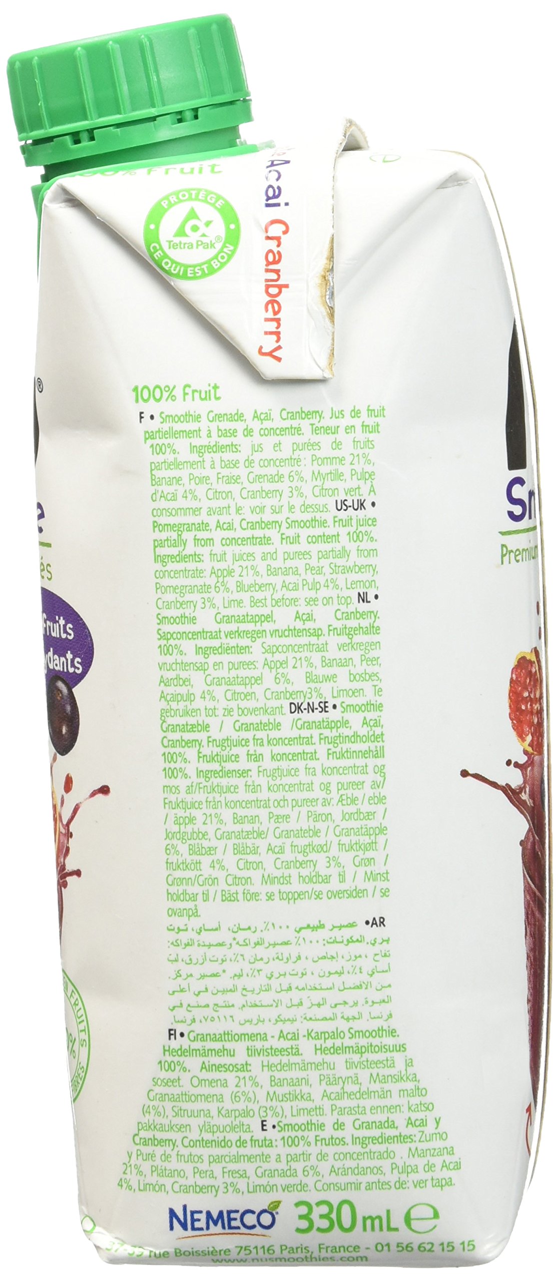 Nu Smoothie - Grenade Acaï Cranberry - 12x33cl