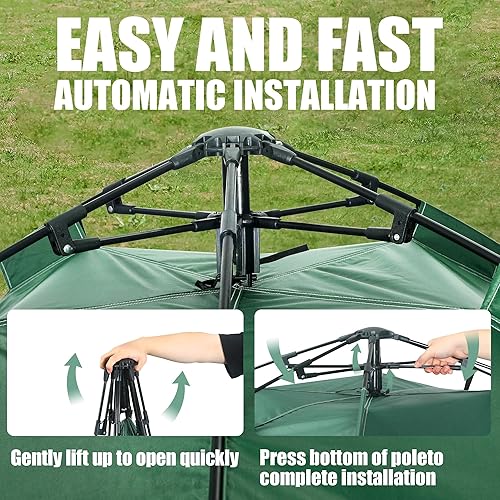 Miniatura 6 de Tienda de campaña para 1 o 2 personas, tiendas de campaña para camping, impermeables, ligeras, fáciles de instalar, de grado profesional, con lluvia