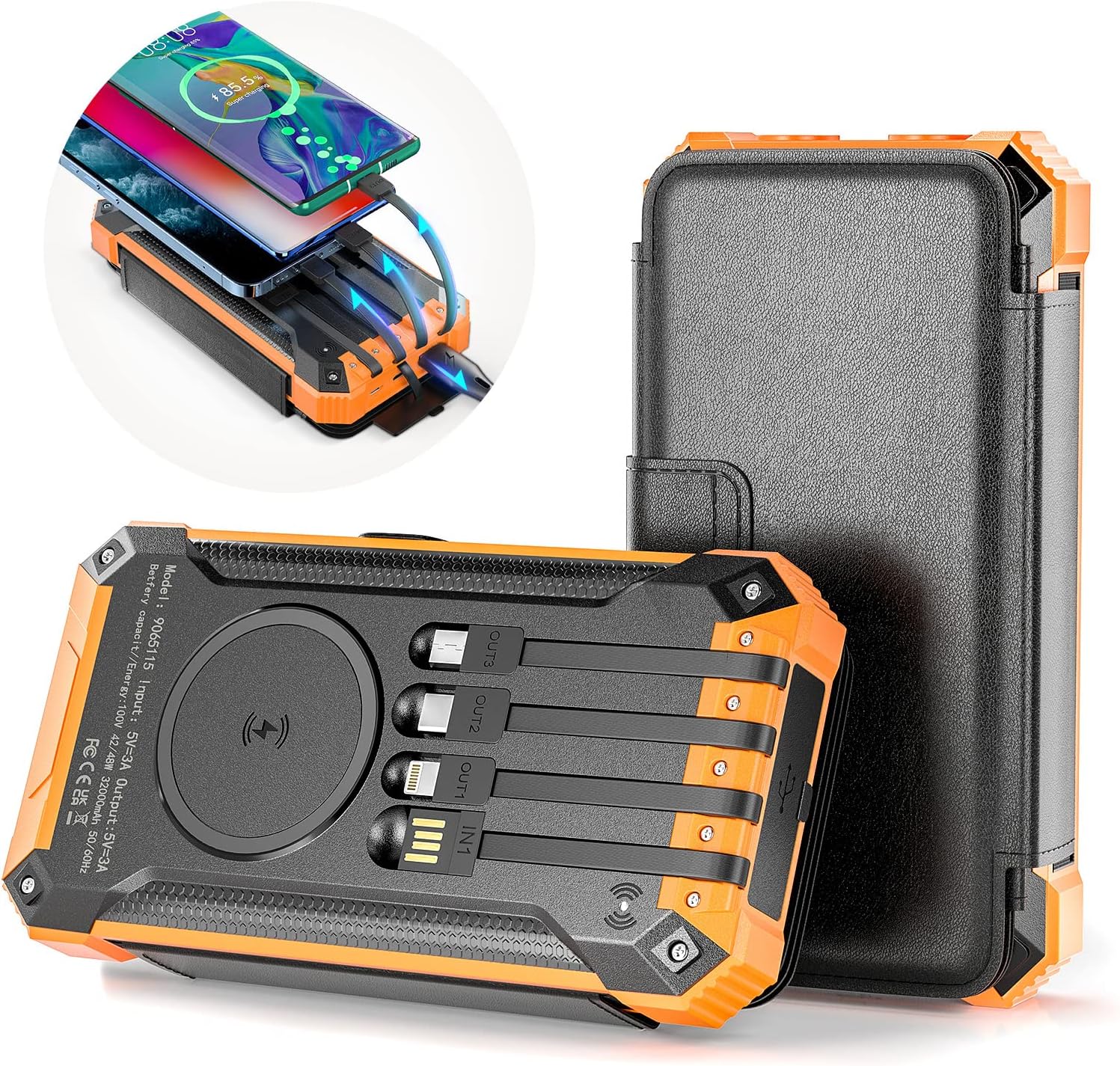 Altair Robuuste Powerbank Op Zonne-energie Van 5000 MAh 10 W Met Ingebouwde Zaklamp Van Gerecycled Plastic 076715 Altair Robuuste Powerbank Op Zonne-energie Van 5000 MAh 10 W Met Ingebouwde Zaklamp Van Gerecycled Plastic 076715