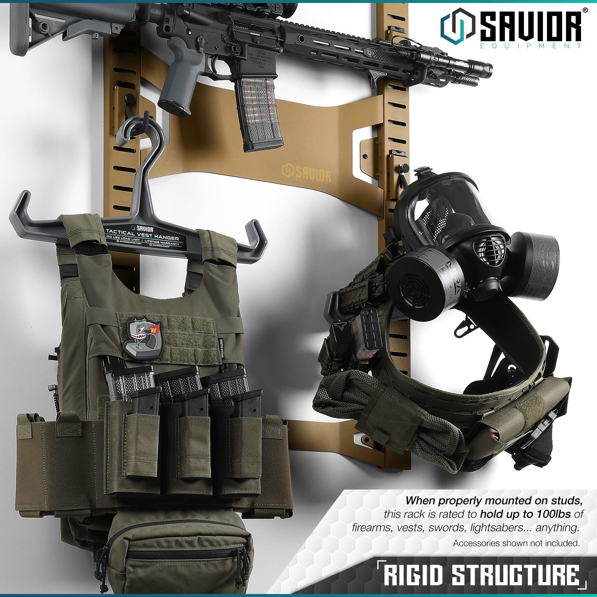 Savior Rifle Rack Snapklik.com : Savior Equipment Horizontal Steel Wall Mount Firearm ...