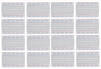 MCIGICM 16Pcs Breadboard 400 Tie Point Solderless Prototype PCB Board Protoboard for Arduino DIY
