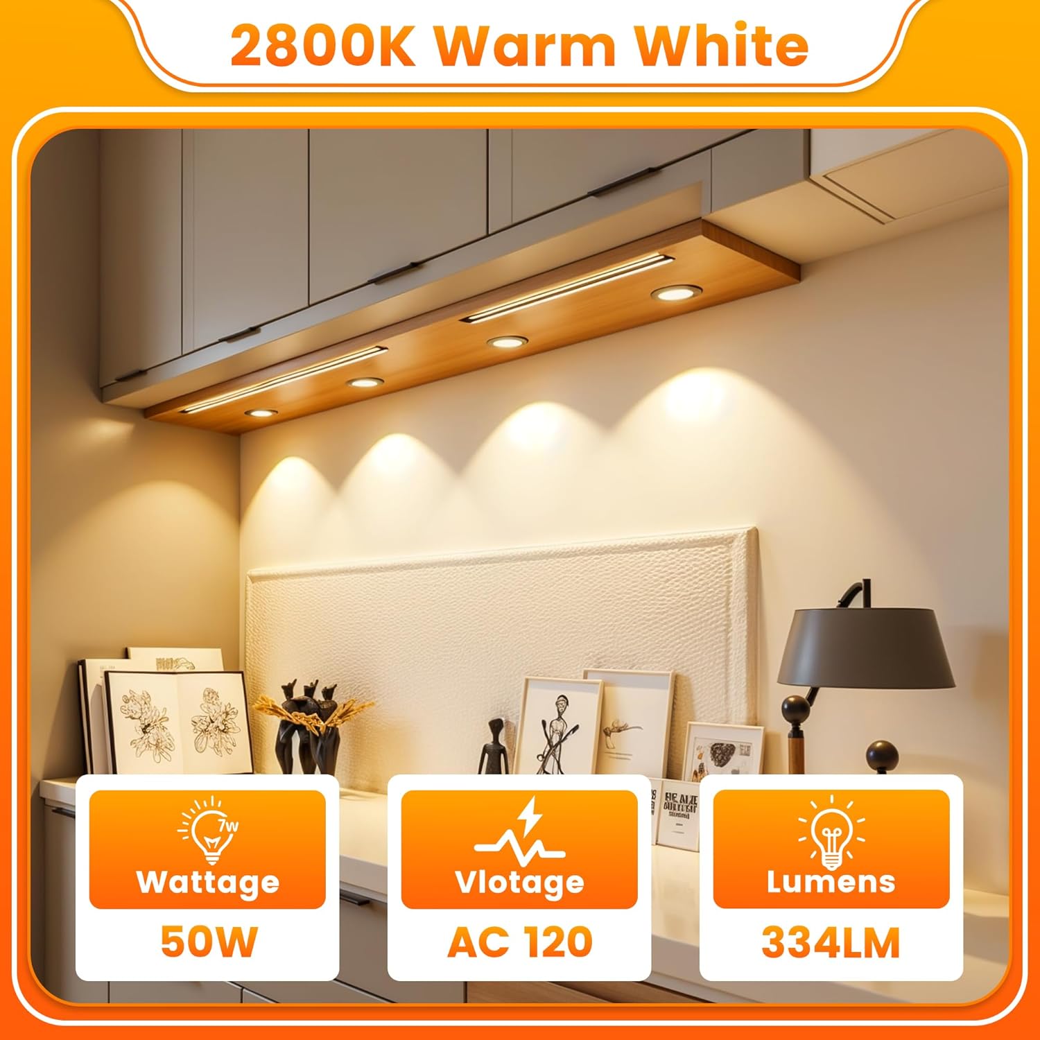 Par20 Bulbs, 2 Pack 120V 50W Halogen Flood Light Bulbs, E26 Medium Base, Dimmable, Long Lasting Life, 2800K Warm White, High Output Par20 Halogen Light Bulbs for Range Hood Light Replacement