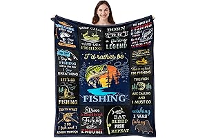 Personalized Fishing Blanket - Fathers Day Fishing Gifts for Men, Fishing Gifts,...