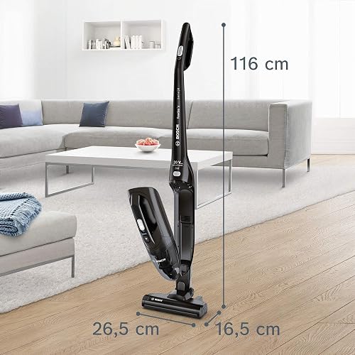 Bosch Electroménager Série 2, BBHF220, aspirateur Balai 2en1 Ready, aspirateur sans Fil Rechargeable, autonomie de 40 Min, 20V, pour différents Types de Sol, Noir - 3