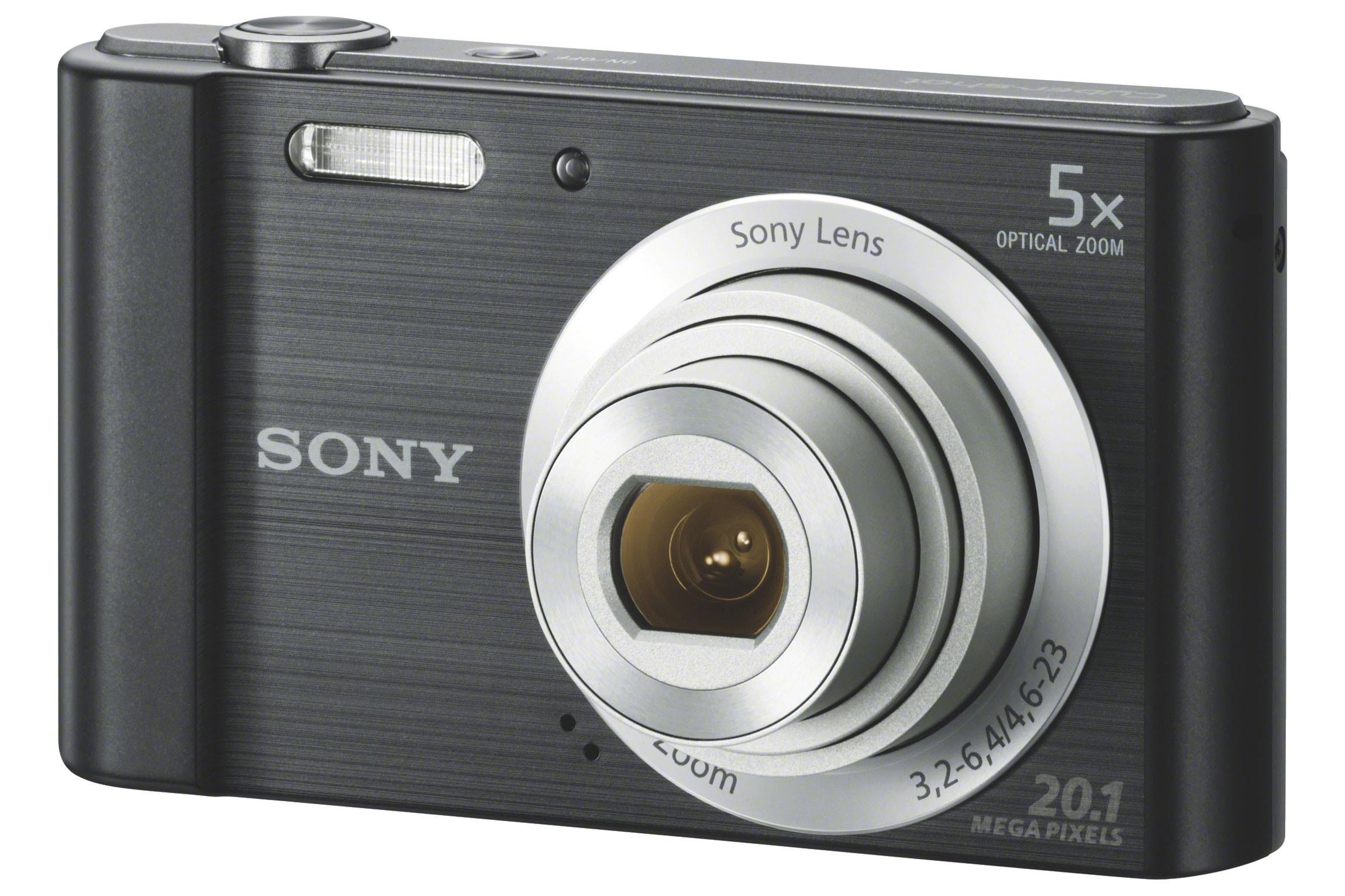 Sony DSCW800B.CEH Digital Compact Camera (20.1 MP, 5x Zoom, 2.7 LCD, 720p HD, 26 mm Sony G Lens) - Black