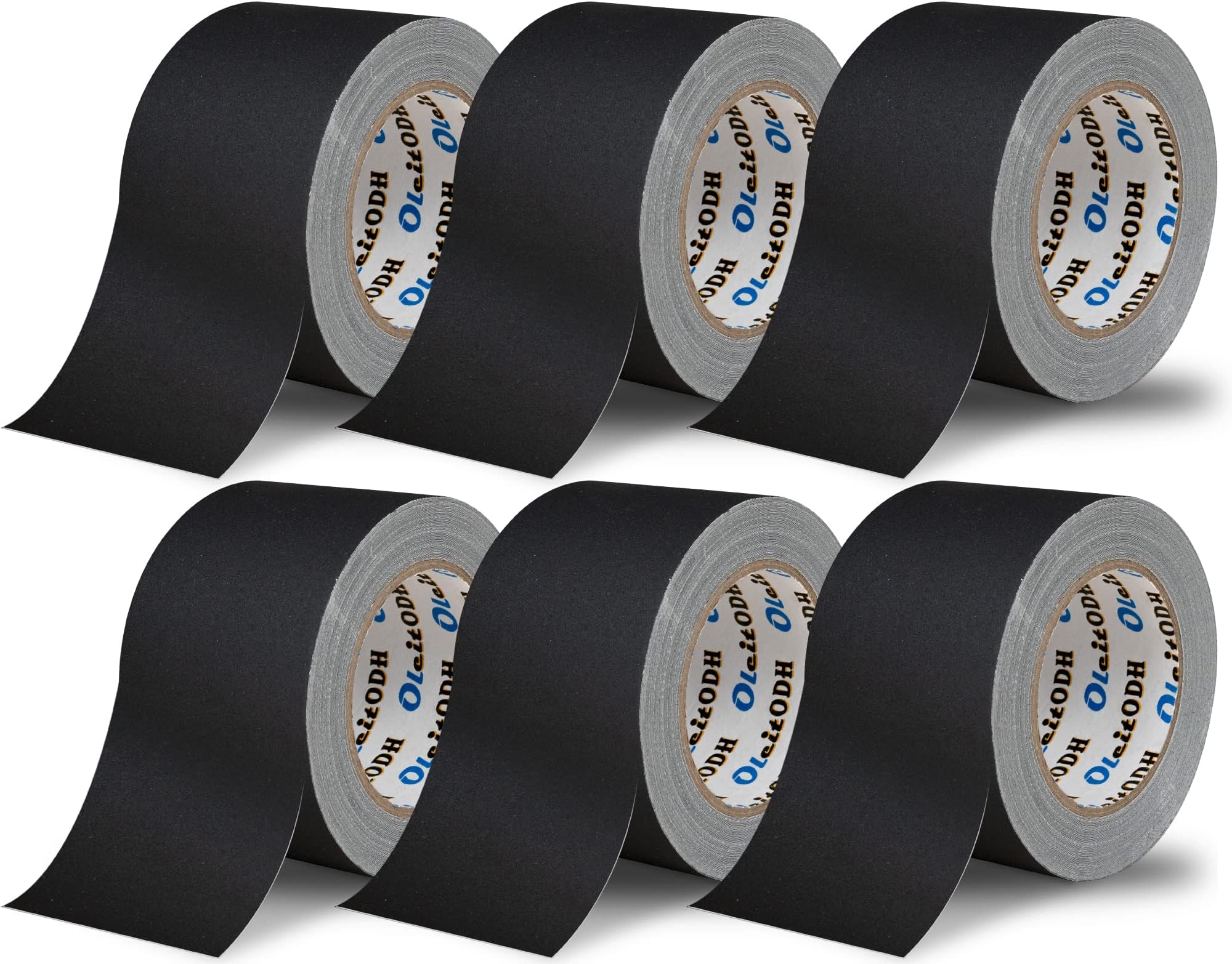 3 Inch Black Gaffers Tape Bulk, 6 Roll Multi Pack, 30 Yards per Roll, Heavy Duty Gaffers Tape Easy Tear, Non Residue Gaff Tape, Waterproof Matte Cloth Gaffing Tape for Photography, Filming, Stage Use