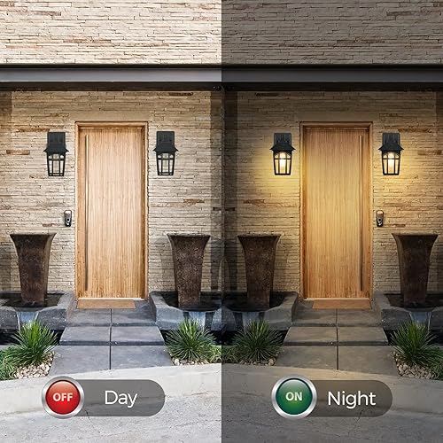 Miniatura 6 de Lámparas de aluminio para montaje en pared al aire libre, faroles impermeables exteriores, aplique de pared para patio, porche, patio, carcasa de