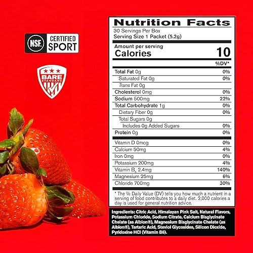 Miniatura 2 de Bare Performance Nutrition, Paquetes de electrolitos BPN Go, fresa