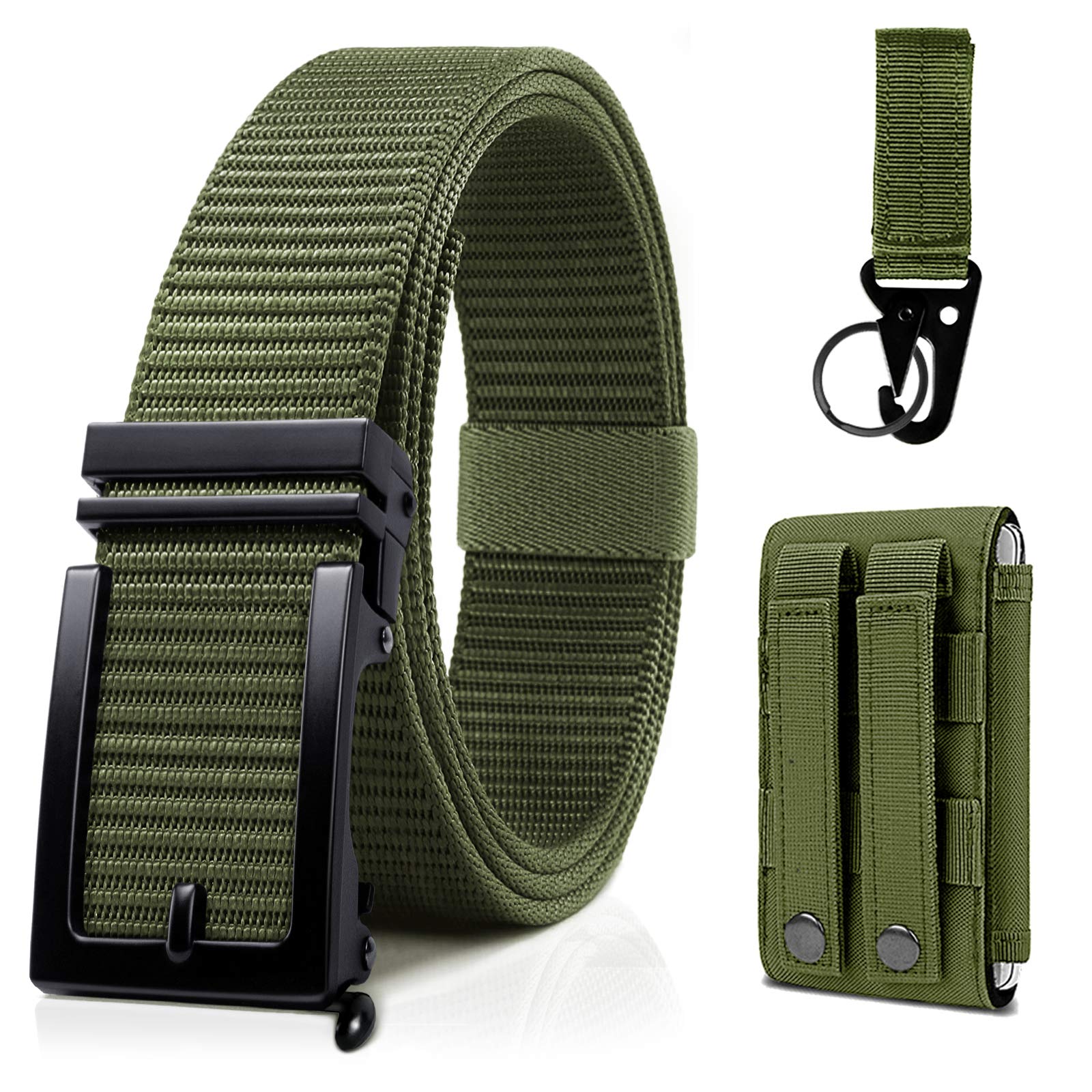 Buy Mens Nylon Ratchet Belt 1.5" bing Belts with Automatic Slide