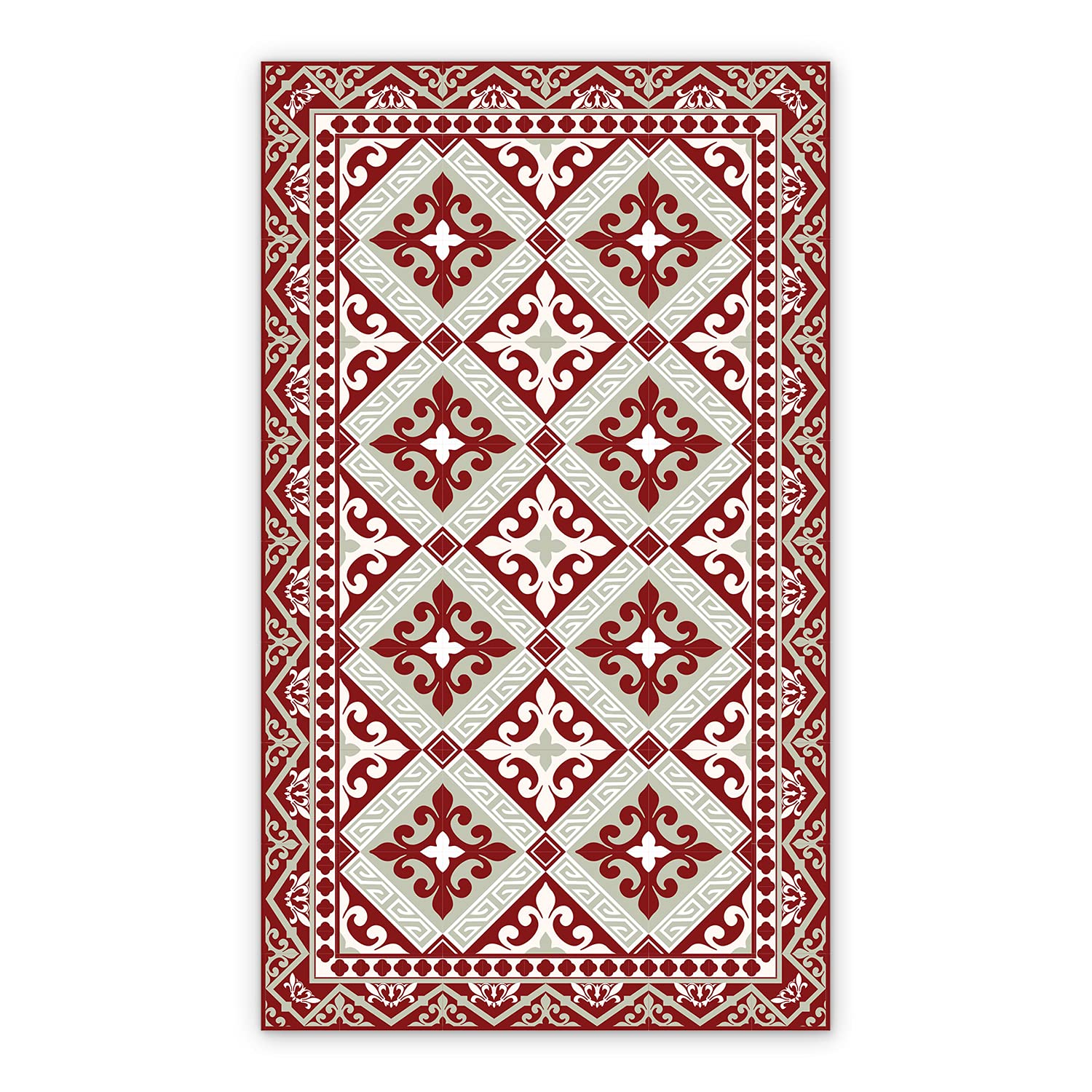 Tapis en vinyle BirdsEcho ornement Romany style azulejos élégant