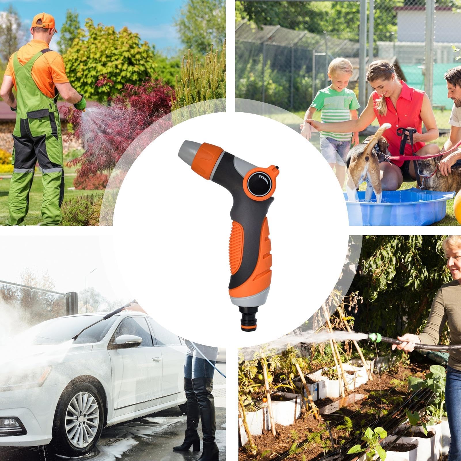 Spruzzatore Da Giardino Multiuso 2 Pezzi | Irrigatore Regolabile Per Aiuole E Orti | Risparmio Acqua Con Ugelli Flessibili