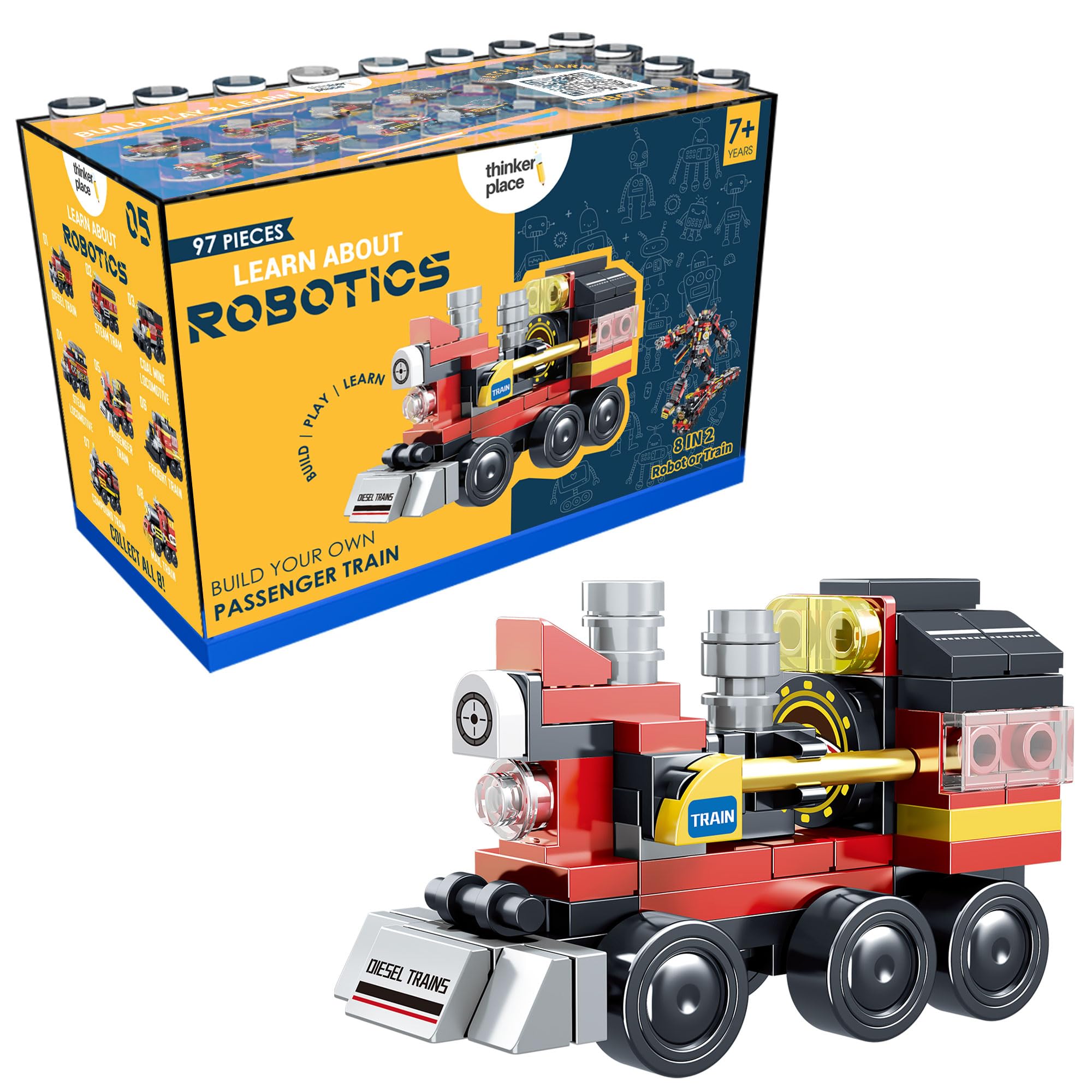 STEM Robotics Passenger Train Block Set for Kids 7+ | Educational Building Toy | Learning Toy for Engineering, Creativity, Problem Solving & Motor Skills Development-image-19