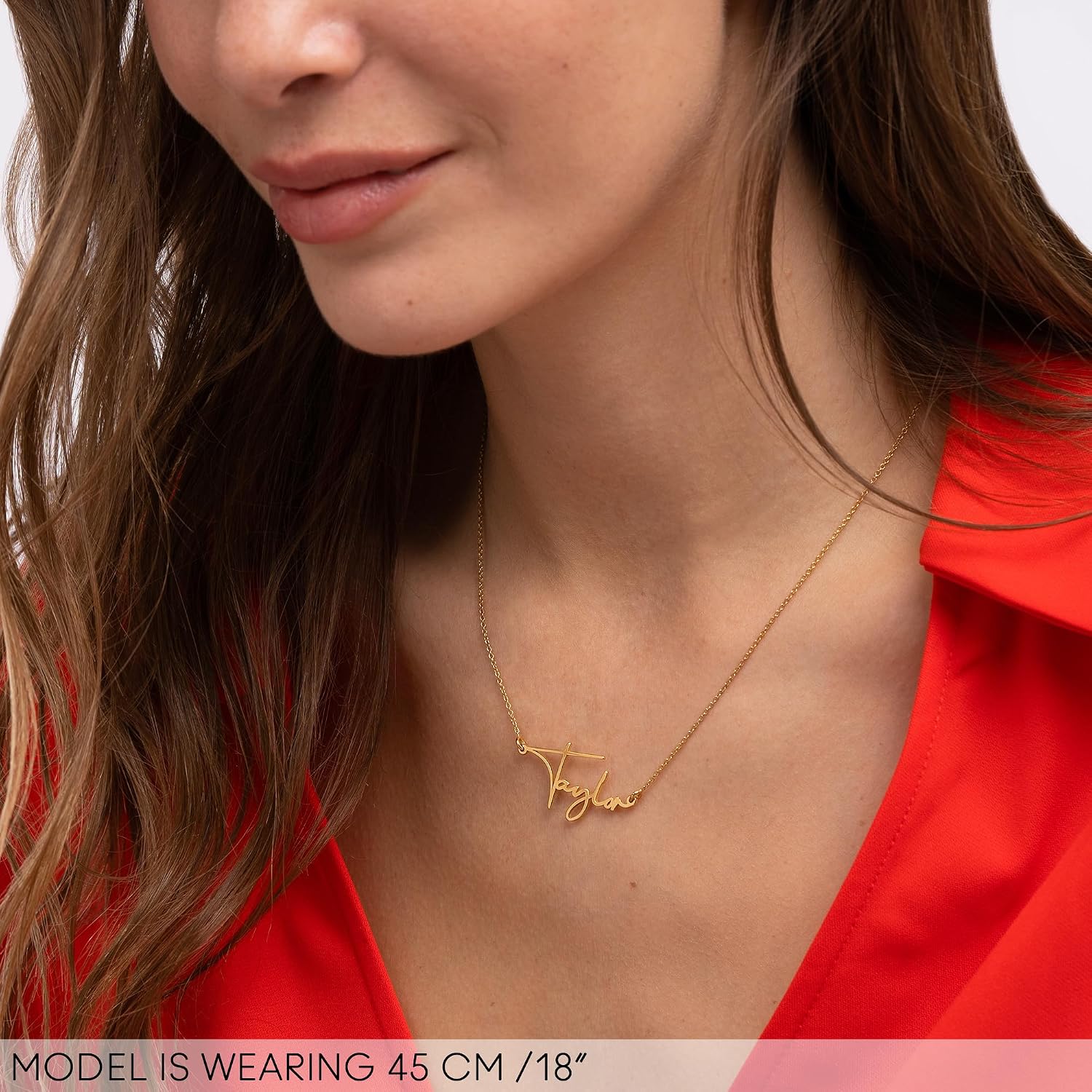 Theo Grace Personalized Choose Your Style Name Necklace - Custom Nameplate Pendant - Dainty Gift for Her, Women - Gift for Mother's Day, Christmas, Birthday (Paris, Gold Vermeil)