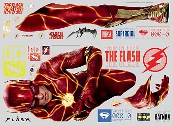 RoomMates RMK5406GM The Flash Peel and Stick Wall Decals