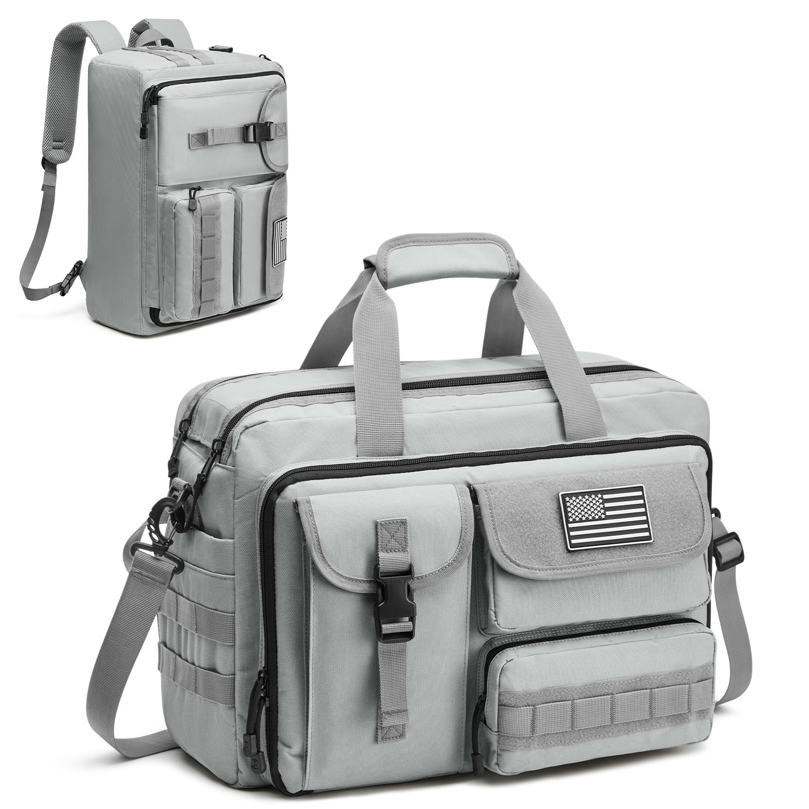 G4Free 17 3 Inch Laptop Messenger Bag for Men 3-in-1 Backpack for Travel Work Weekender Large Tactical Shoulder
