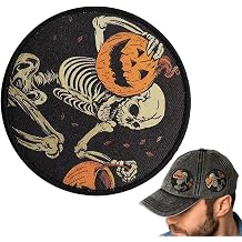 Pumpkins Spooky Skeleton Patch Halloween Pumpkin Embroidered Patches Badges