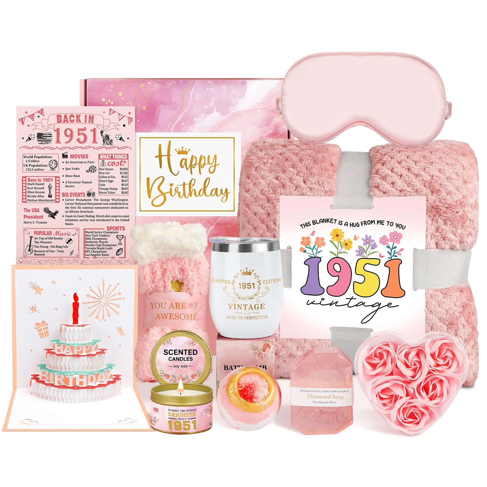 Juesly 75th Birthday Spa Kit for Women