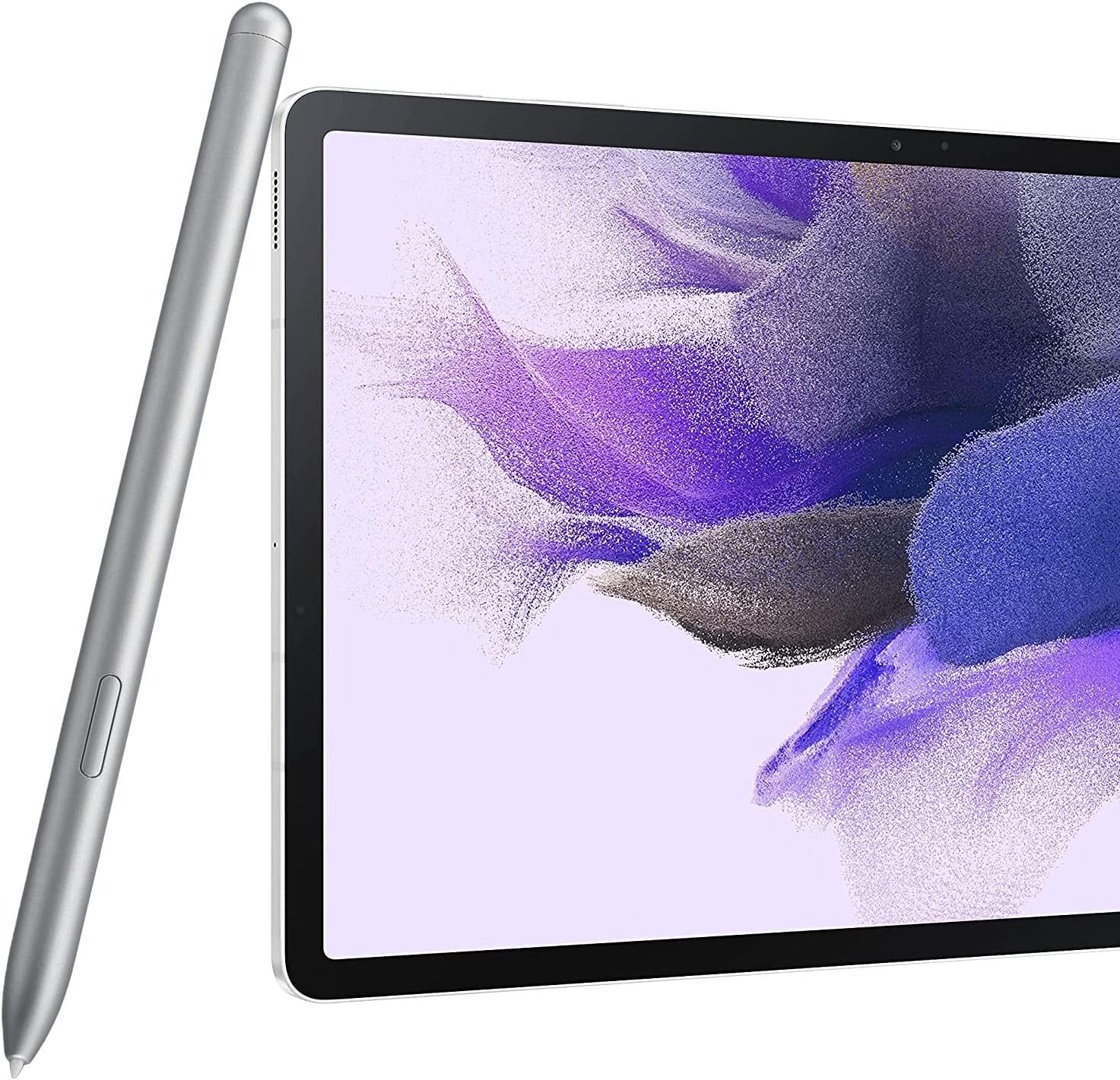 Stylo de Saisie de Remplacement pour Samsung Galaxy Tab S7, Tab S7 FE SM-T730, SM-T733, SM-T736B,Tab S7 FE Stylo S de Remplacement+ Pointes/Plumes sansBluetooth Argent Mystique