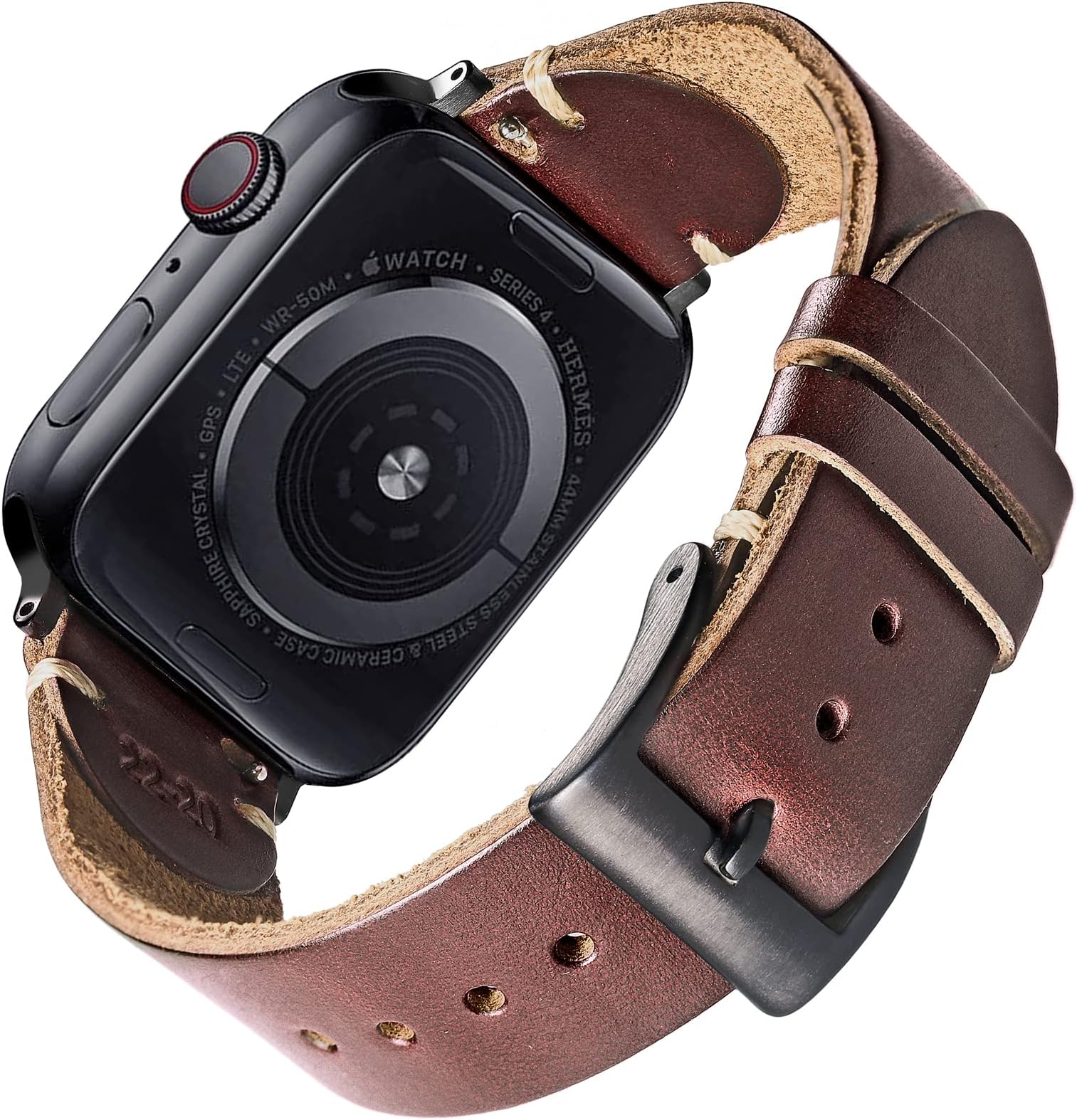 torbolloKompatibel mit Apple Watch Band, Herren Horween Leder Uhrenarmband, Uhrenarmband fr iWatch 42 44 45 38 40 41mm, Ersatzband fr Series 7/6/5/4/3/2/1/SE