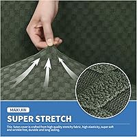 Vista 4 de MAXIJIN Funda de Futón Jacquard Elástica Funda para Sofá sin Brazos Funda Suave para Futón con Parte Inferior Elástica Fundas Protectoras Gruesas