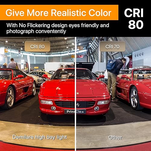 Miniatura 4 de Paquete de 4 luces LED de alta bahía de 200 W, 30000 lm, 5000 K UFO High Bay Led Shop Lights ETL Listed US Hook 5' Cable Plug, 800W MHHPS Eqv.